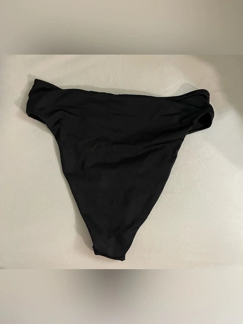 Skims Mid Waist Onyx Black Bikini Swim Bottoms Size L